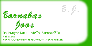barnabas joos business card